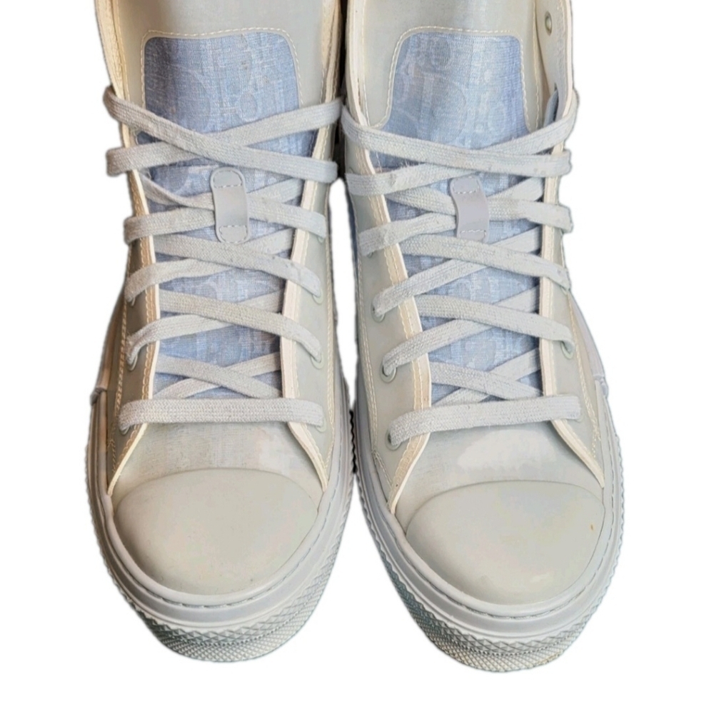 Dior x Daniel Arsham B23 High-Top Sneakers Oblique Light Blue Size 46 / US 12.5 - Picture 6 of 16